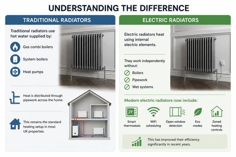 Traditional Radiators vs Electric Radiators: Which Is Actually More Energy Efficient for UK Homes in 2026?