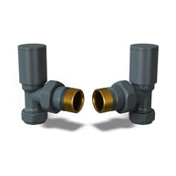 Round Angled Radiator Valves 15mm – Manual Valve Pair | 4 Colours