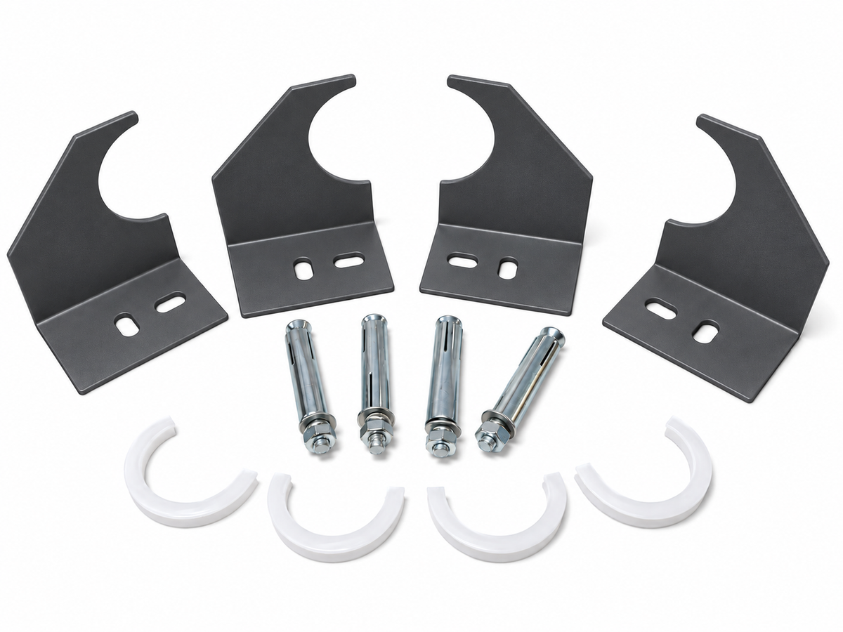 Single Arm Radiator Wall Brackets for Single Panel Designer Radiators with Fixing Kit - Set of 4 - White, Black and Anthracite