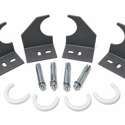 Single Arm Radiator Wall Brackets for Single Panel Designer Radiators with Fixing Kit - Set of 4 - White, Black and Anthracite