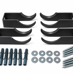 Dual Arm Traditional Double Column Radiator Wall Brackets – Set of 4 - White, Black & Anthracite | Fixing Kit Included