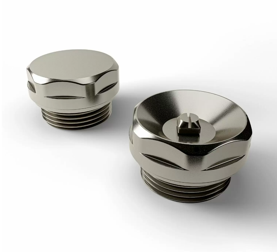 Valve | Brushed Chrome Radiator Bleed Valve & Blanking Plug Set | Brass Construction