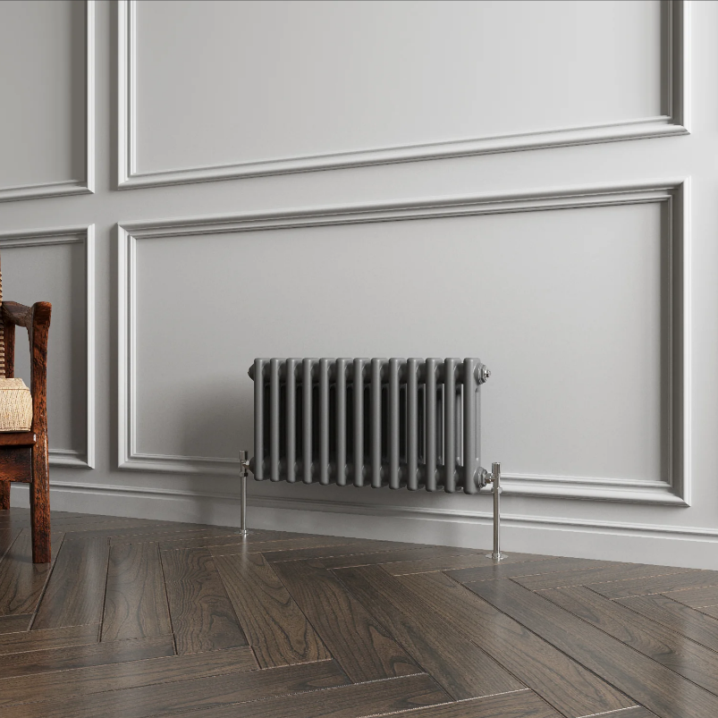 Horizontal Double Column Radiator |Traditional Design | 1.5mm Steel | BS EN 442 Certified - Choice of Size