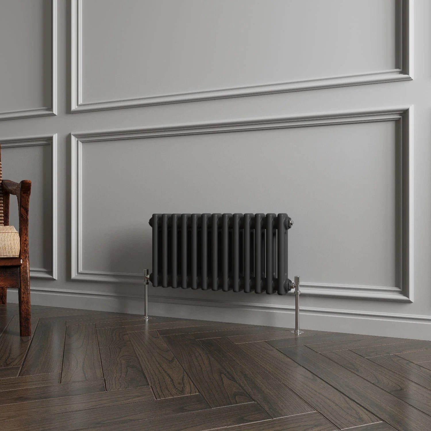 Horizontal Double Column Radiator |Traditional Design | 1.5mm Steel | BS EN 442 Certified - Choice of Size