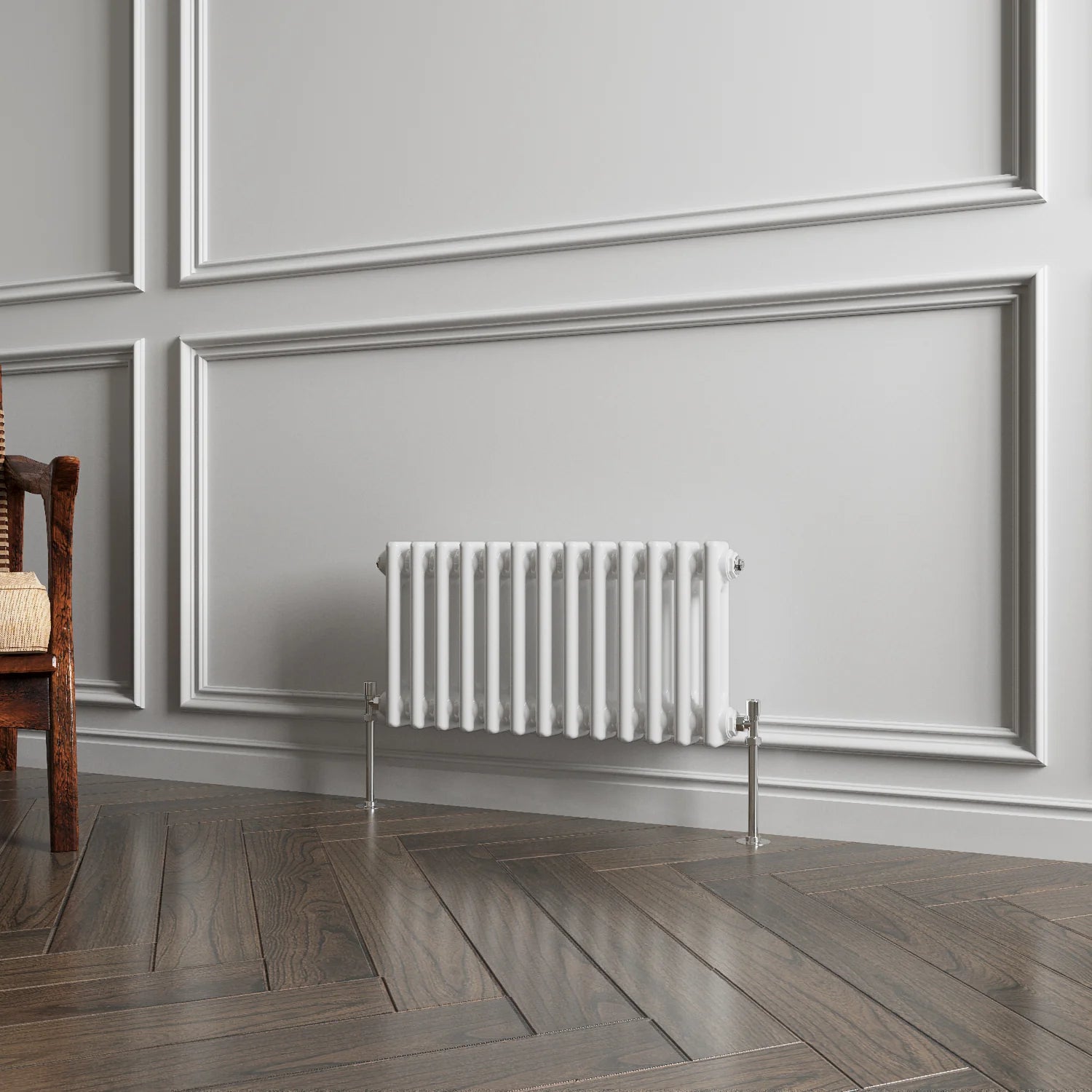 Horizontal Double Column Radiator |Traditional Design | 1.5mm Steel | BS EN 442 Certified - Choice of Size
