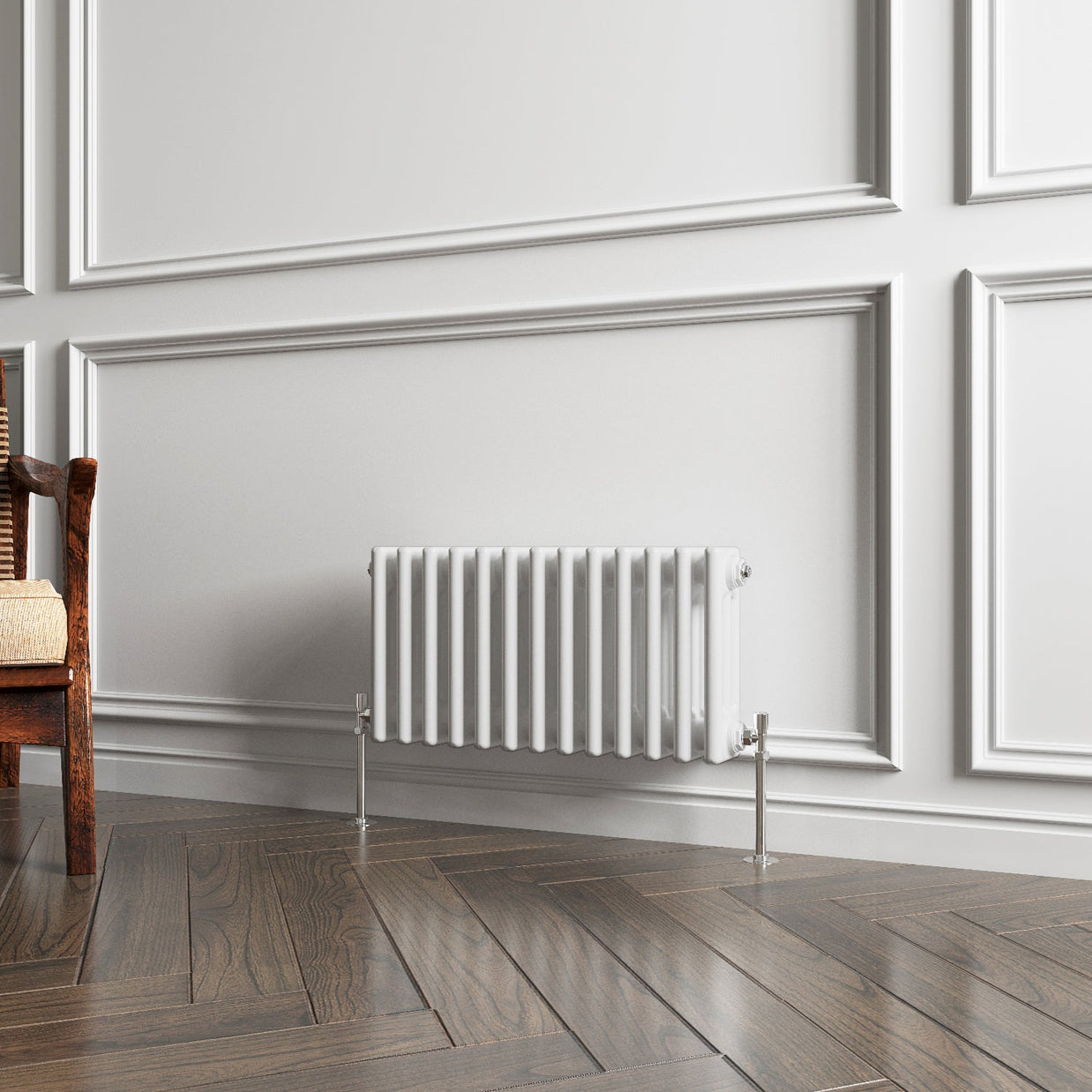 Horizontal Triple Column Radiator | Traditional Design | 1.5mm Steel | BS EN 442 Certified - Choice of Size