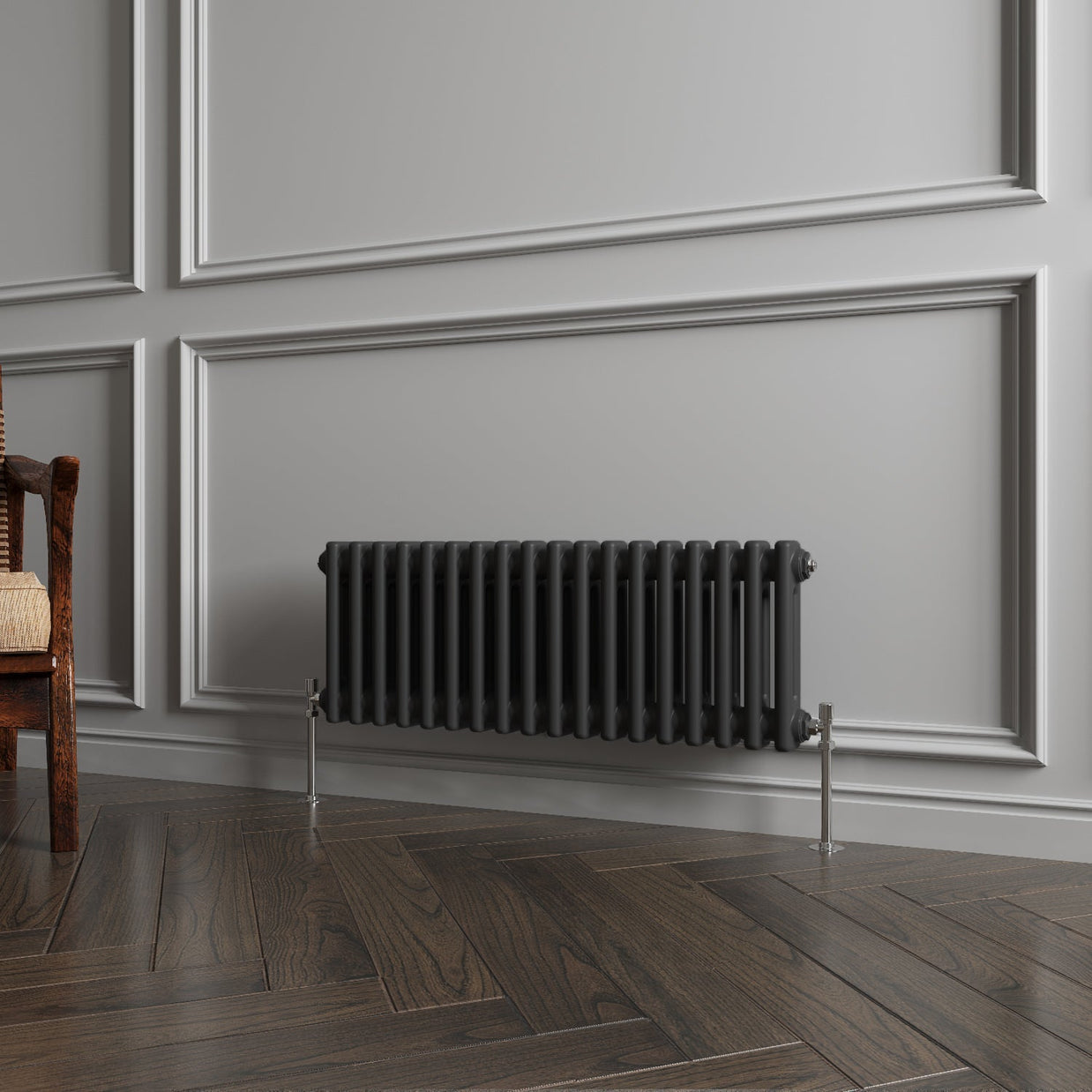 Horizontal Double Column Radiator |Traditional Design | 1.5mm Steel | BS EN 442 Certified - Choice of Size