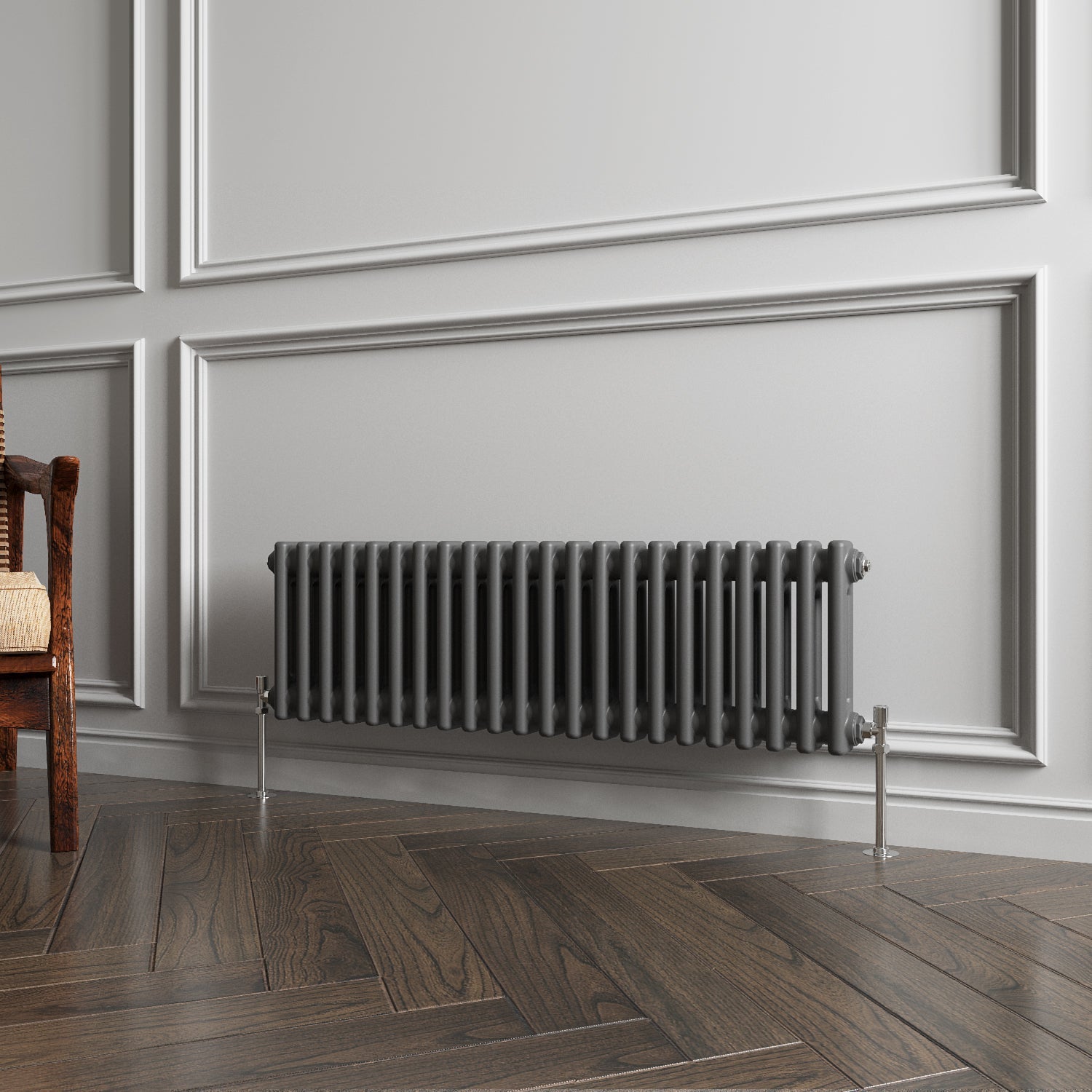 Horizontal Double Column Radiator |Traditional Design | 1.5mm Steel | BS EN 442 Certified - Choice of Size