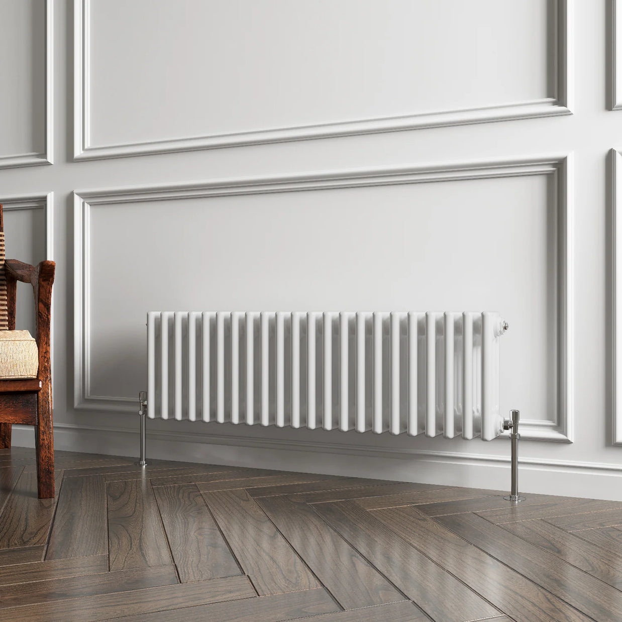 Horizontal Triple Column Radiator | Traditional Design | 1.5mm Steel | BS EN 442 Certified - Choice of Size