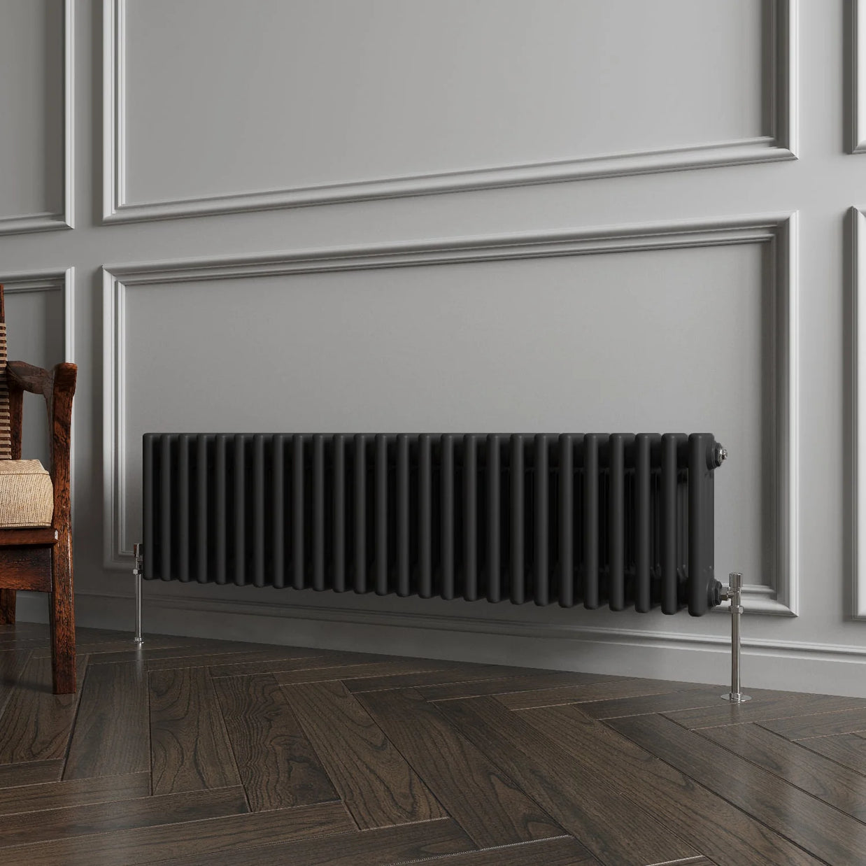 Horizontal Triple Column Radiator | Traditional Design | 1.5mm Steel | BS EN 442 Certified - Choice of Size