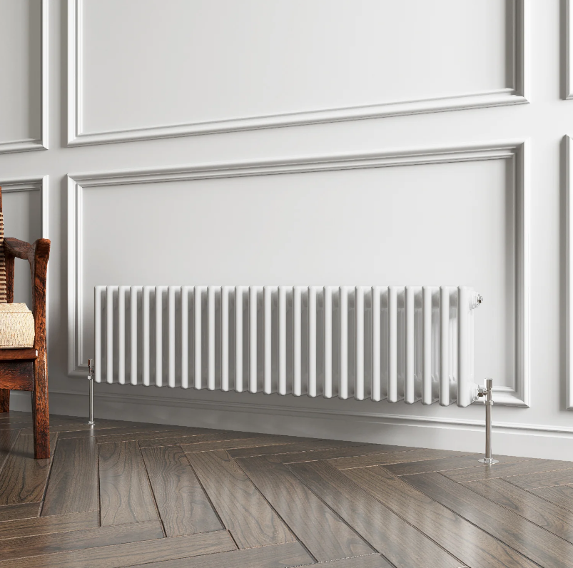 Horizontal Triple Column Radiator | Traditional Design | 1.5mm Steel | BS EN 442 Certified - Choice of Size