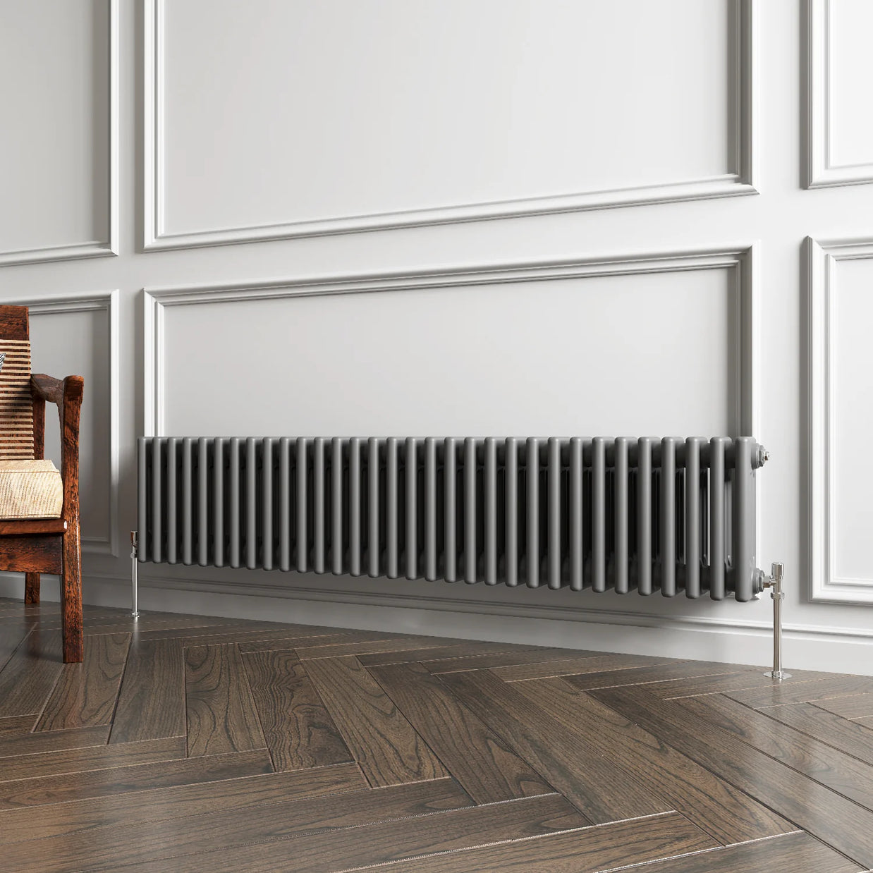Horizontal Triple Column Radiator | Traditional Design | 1.5mm Steel | BS EN 442 Certified - Choice of Size