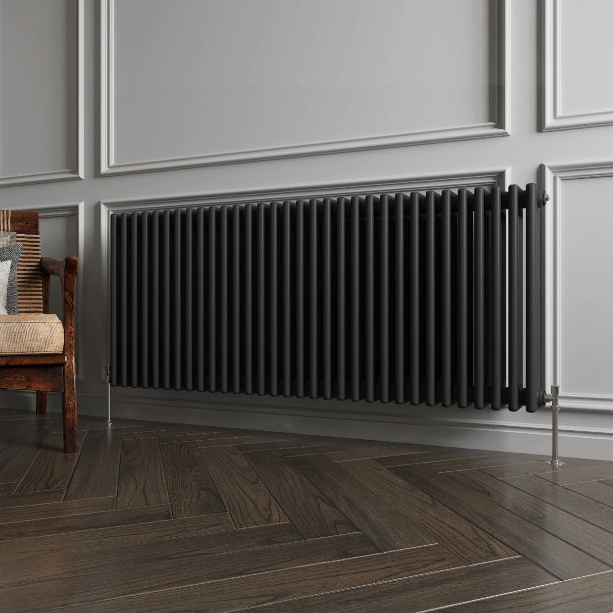 Horizontal Triple Column Radiator | Traditional Design | 1.5mm Steel | BS EN 442 Certified - Choice of Size