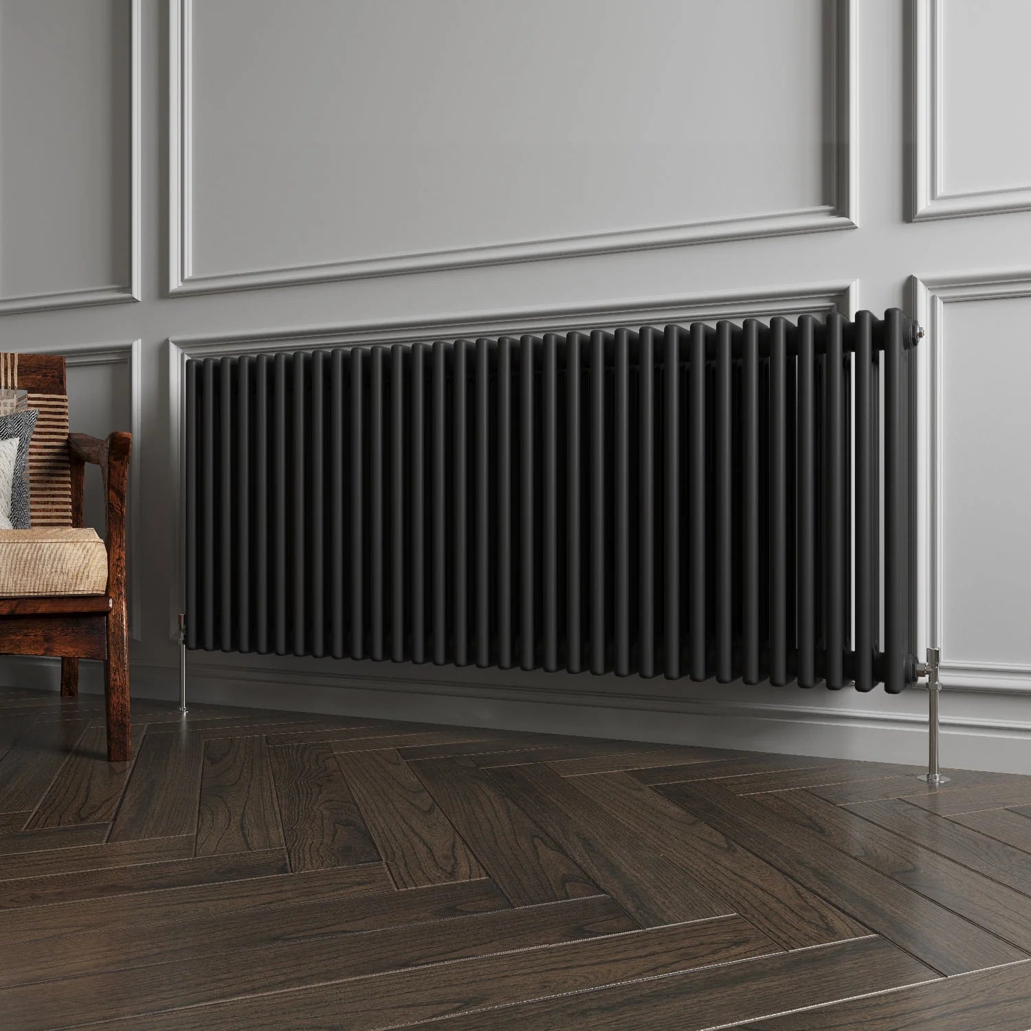 Horizontal Triple Column Radiator | Traditional Design | 1.5mm Steel | BS EN 442 Certified - Choice of Size