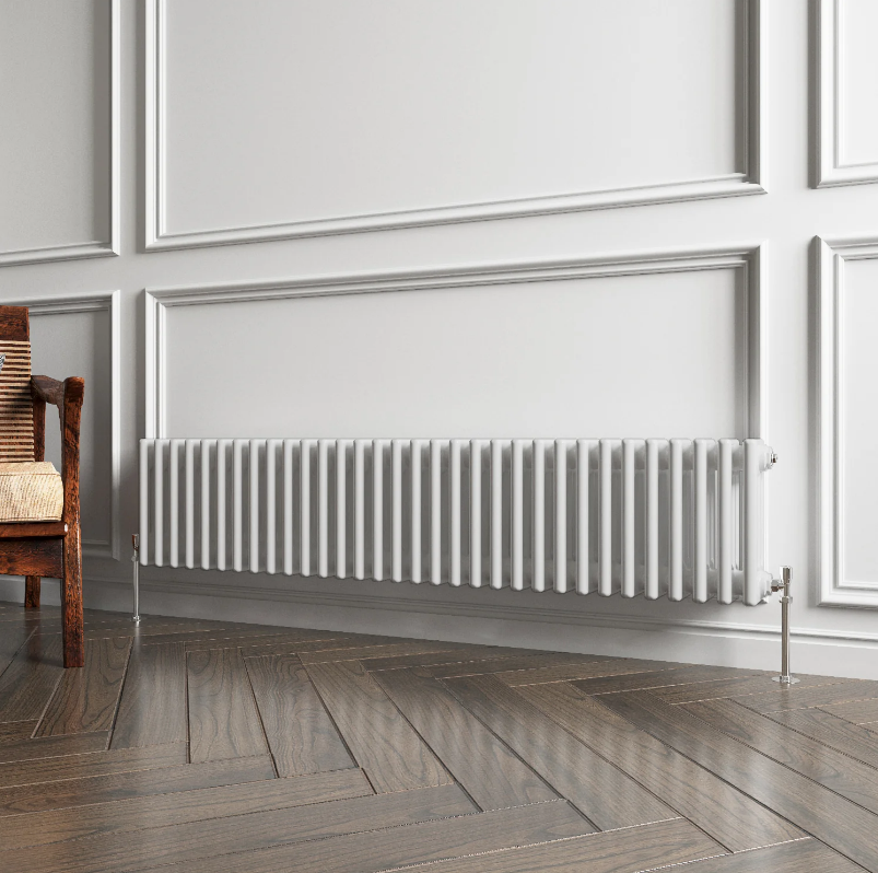 Horizontal Triple Column Radiator | Traditional Design | 1.5mm Steel | BS EN 442 Certified - Choice of Size