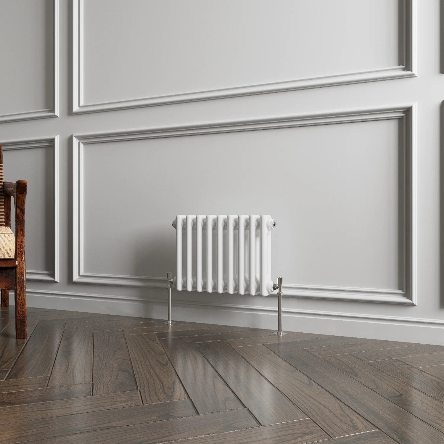 Horizontal Double Column Radiator |Traditional Design | 1.5mm Steel | BS EN 442 Certified - Choice of Size