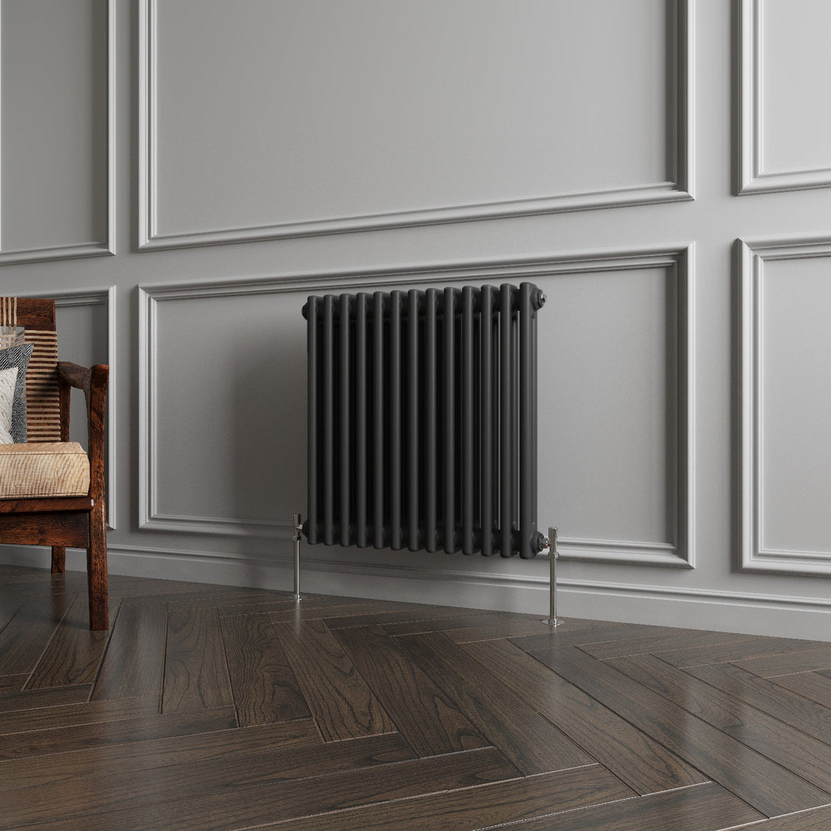 Radiator Collection Point Horizontal Double Column Radiator | Cast Iron Style | 1.5mm Steel ...