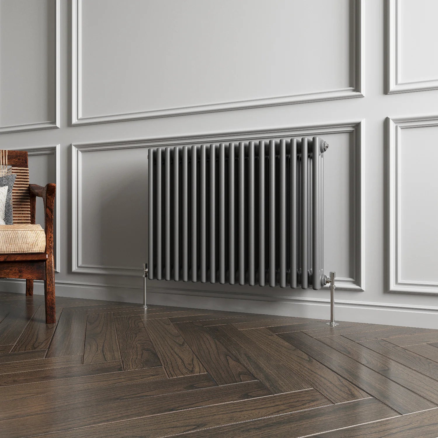 Horizontal Triple Column Radiator | Traditional Design | 1.5mm Steel | BS EN 442 Certified - Choice of Size