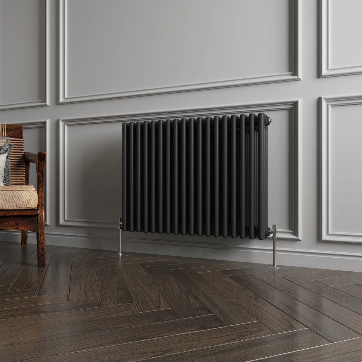 Horizontal Triple Column Radiator | Traditional Design | 1.5mm Steel | BS EN 442 Certified - Choice of Size