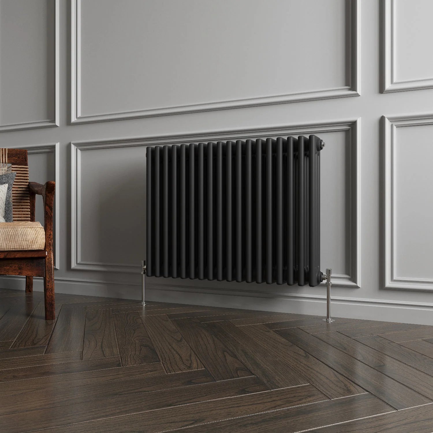 Horizontal Triple Column Radiator | Traditional Design | 1.5mm Steel | BS EN 442 Certified - Choice of Size