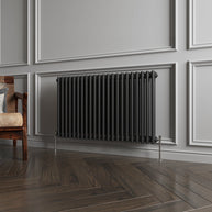 Horizontal Double Column Radiator |Traditional Design | 1.5mm Steel | BS EN 442 Certified - Choice of Size