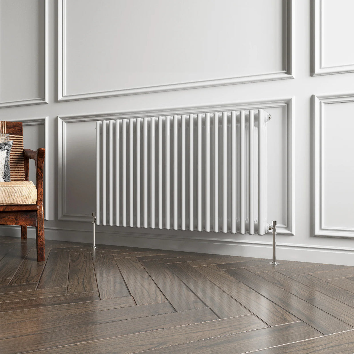 Horizontal Triple Column Radiator | Traditional Design | 1.5mm Steel | BS EN 442 Certified - Choice of Size
