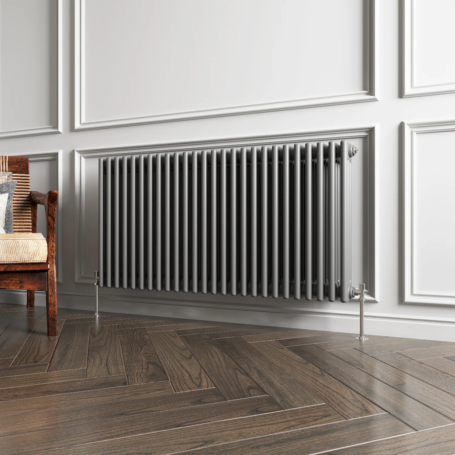 Horizontal Triple Column Radiator | Traditional Design | 1.5mm Steel | BS EN 442 Certified - Choice of Size