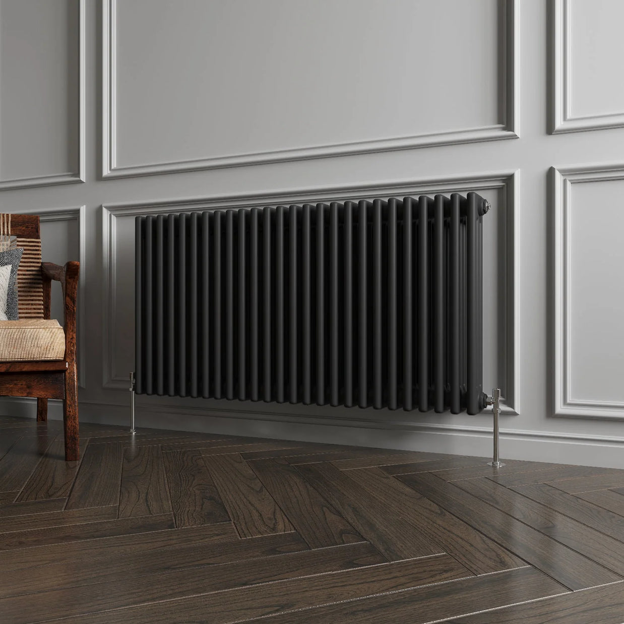 Horizontal Triple Column Radiator | Traditional Design | 1.5mm Steel | BS EN 442 Certified - Choice of Size
