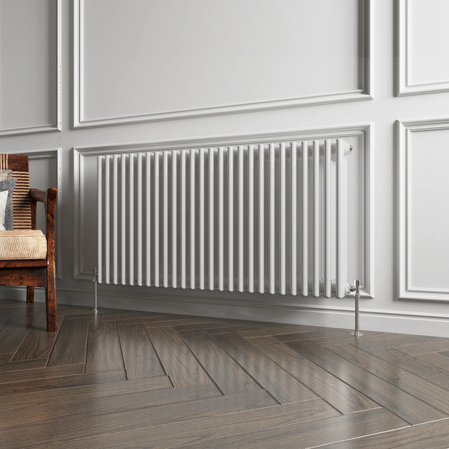 Horizontal Triple Column Radiator | Traditional Design | 1.5mm Steel | BS EN 442 Certified - Choice of Size