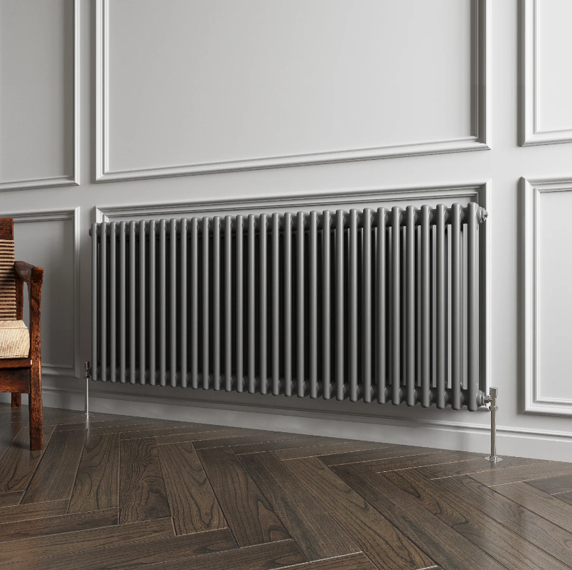 Horizontal Double Column Radiator |Traditional Design | 1.5mm Steel | BS EN 442 Certified - Choice of Size