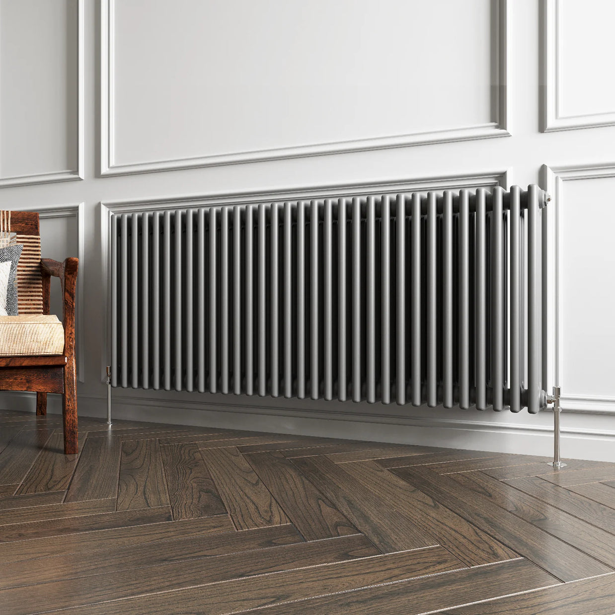 Horizontal Triple Column Radiator | Traditional Design | 1.5mm Steel | BS EN 442 Certified - Choice of Size