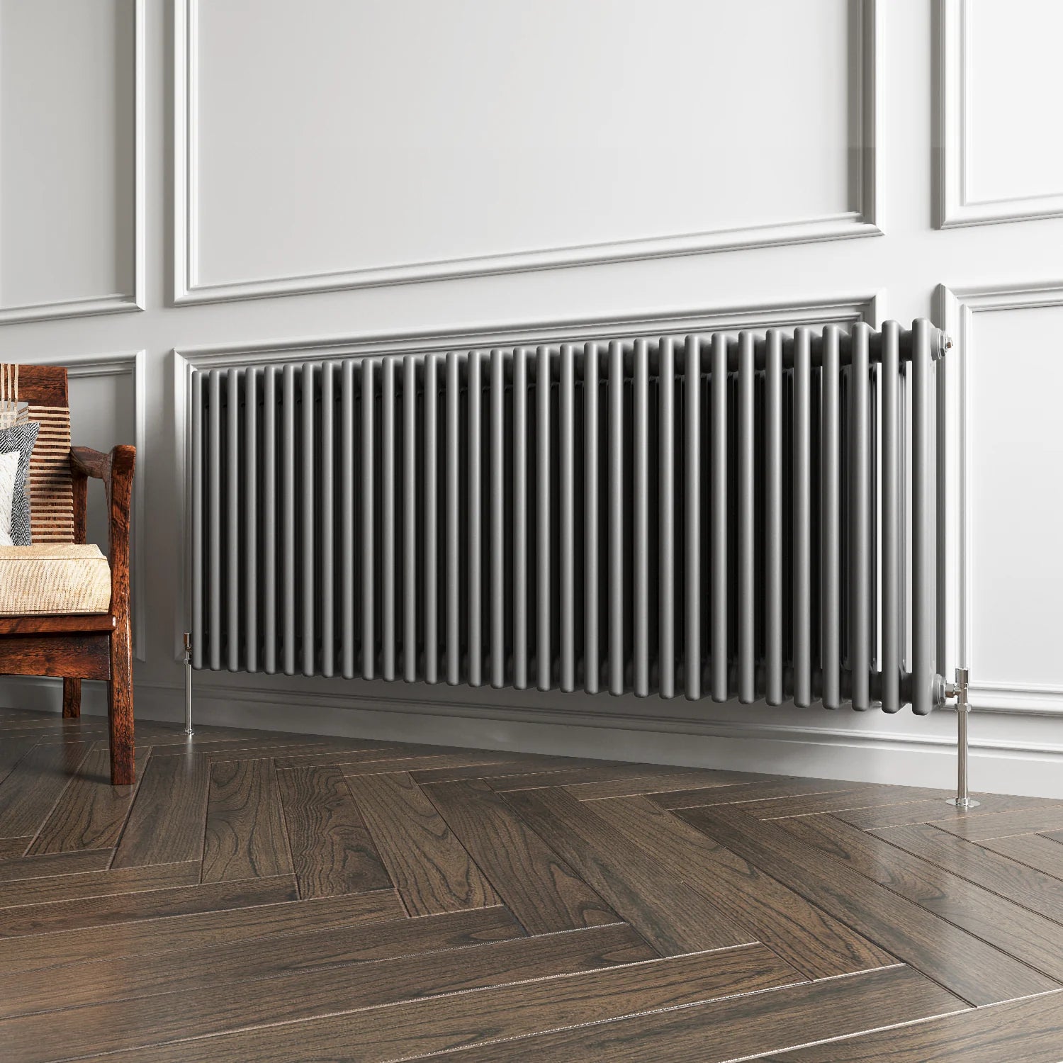 Horizontal Triple Column Radiator | Traditional Design | 1.5mm Steel | BS EN 442 Certified - Choice of Size