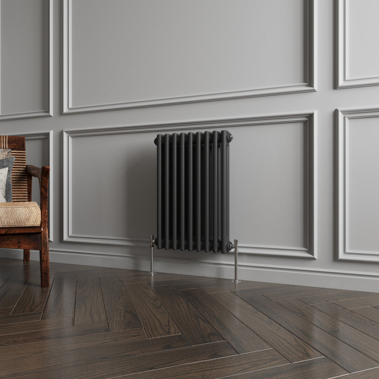Horizontal Double Column Radiator |Traditional Design | 1.5mm Steel | BS EN 442 Certified - Choice of Size