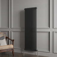 Double Column Vertical Radiator| Traditional Design | 1.5mm Steel | BS EN 442 Certified - Choice of Size