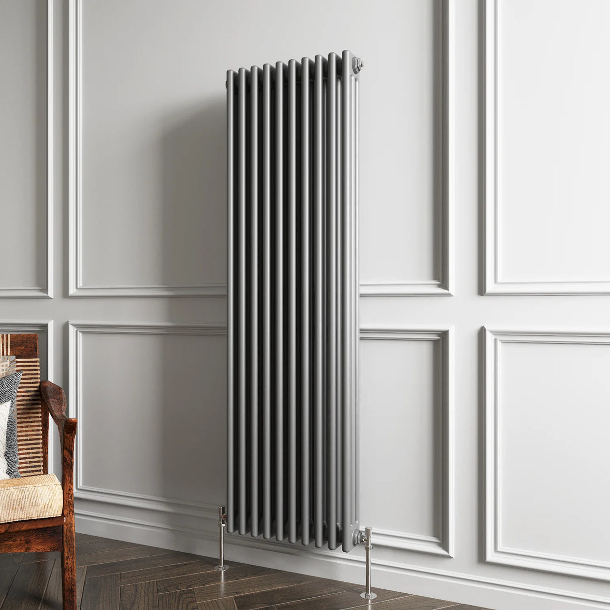 Triple Column Vertical Radiator | Traditional Design | 1.5mm Steel | BS EN 442 Certified - Choice of Size