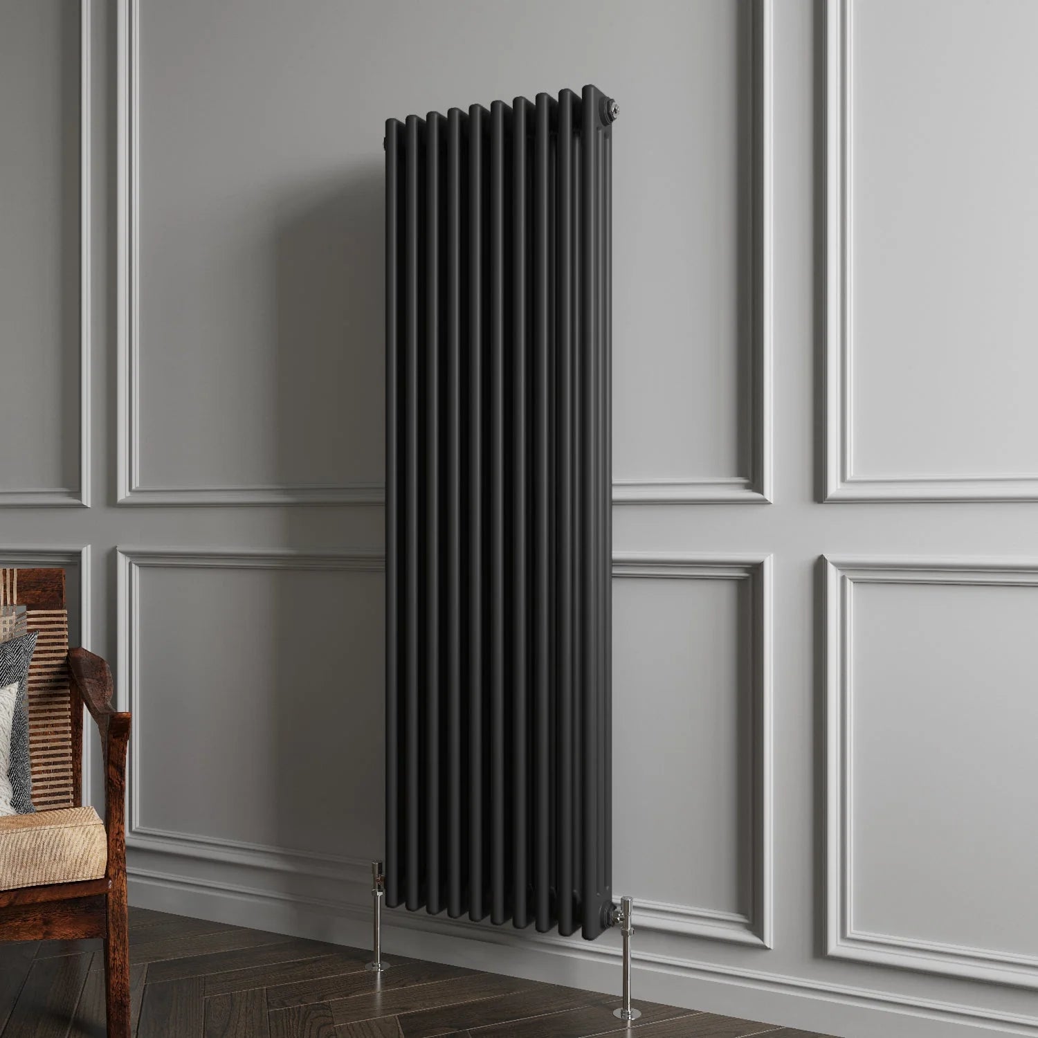 Triple Column Vertical Radiator | Traditional Design | 1.5mm Steel | BS EN 442 Certified - Choice of Size