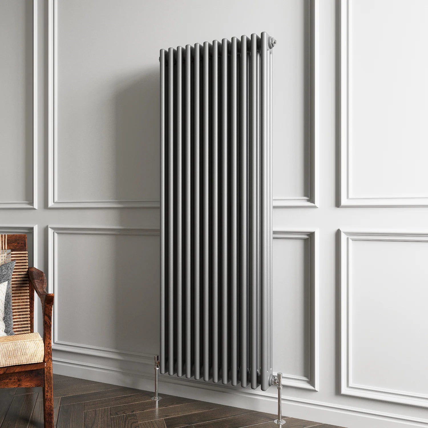 Triple Column Vertical Radiator | Traditional Design | 1.5mm Steel | BS EN 442 Certified - Choice of Size