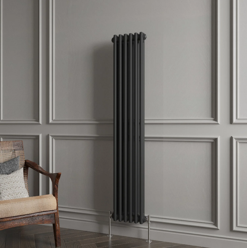 Double Column Vertical Radiator| Traditional Design | 1.5mm Steel | BS EN 442 Certified - Choice of Size