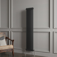 Double Column Vertical Radiator| Traditional Design | 1.5mm Steel | BS EN 442 Certified - Choice of Size