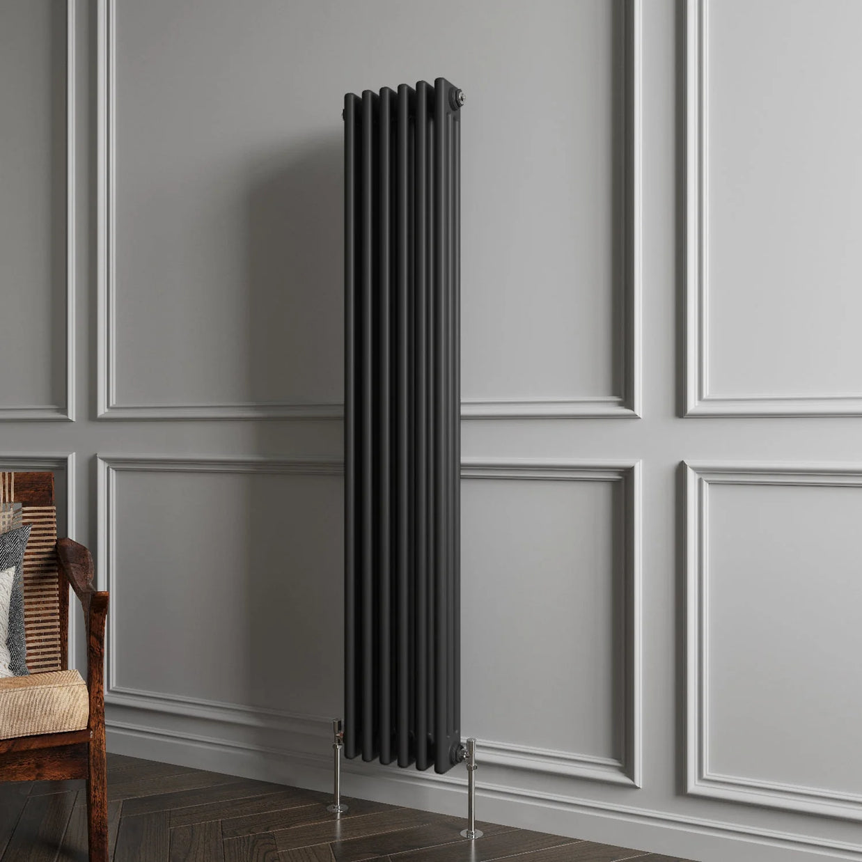 Triple Column Vertical Radiator | Traditional Design | 1.5mm Steel | BS EN 442 Certified - Choice of Size