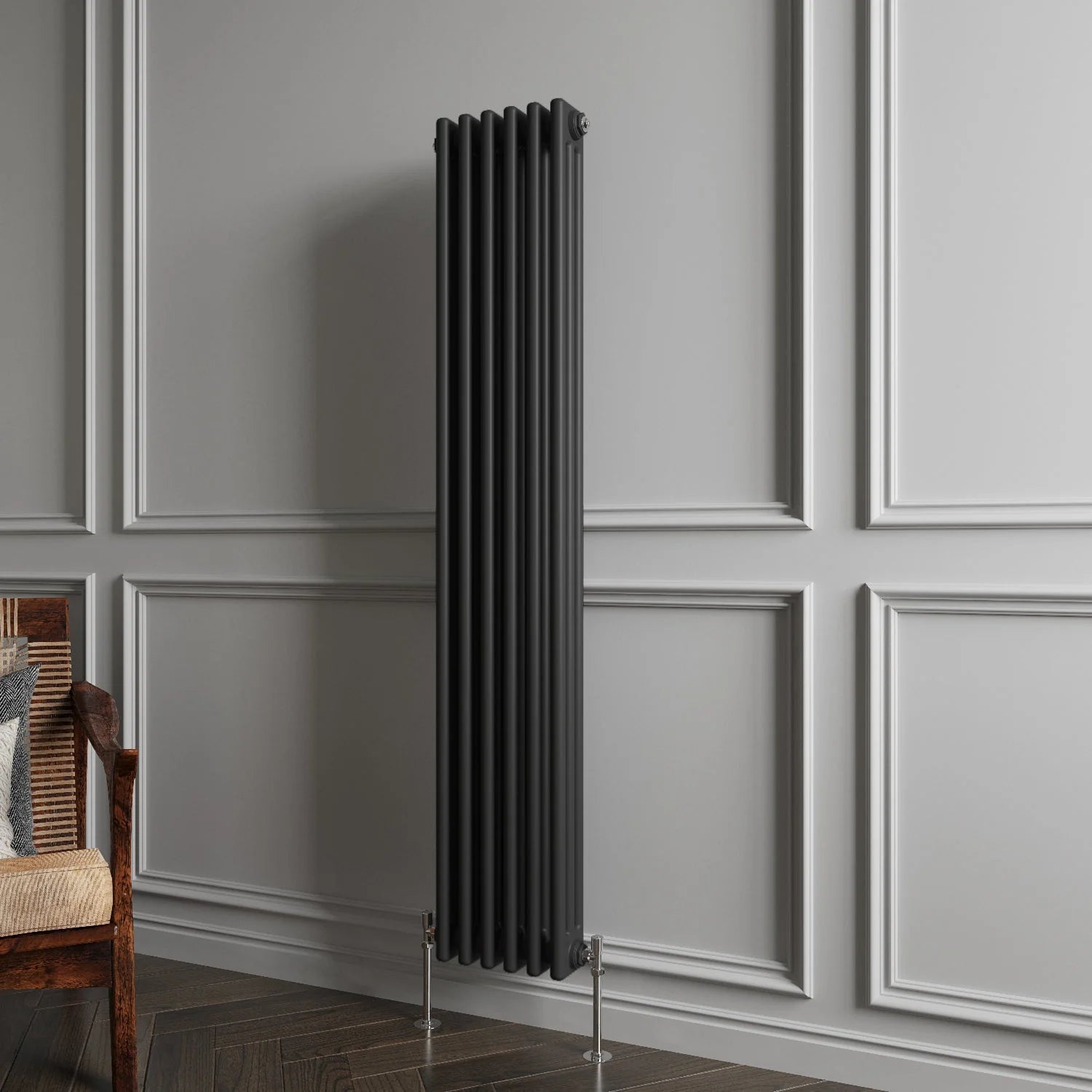 Triple Column Vertical Radiator | Traditional Design | 1.5mm Steel | BS EN 442 Certified - Choice of Size