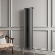Double Column Vertical Radiator| Traditional Design | 1.5mm Steel | BS EN 442 Certified - Choice of Size