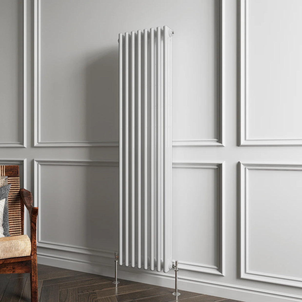 Triple Column Vertical Radiator | Traditional Design | 1.5mm Steel | BS EN 442 Certified - Choice of Size