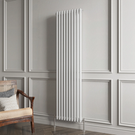 Double Column Vertical Radiator| Traditional Design | 1.5mm Steel | BS EN 442 Certified - Choice of Size