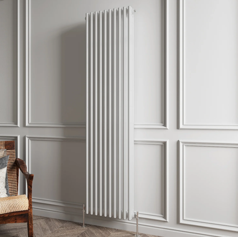 Triple Column Vertical Radiator | Traditional Design | 1.5mm Steel | BS EN 442 Certified - Choice of Size