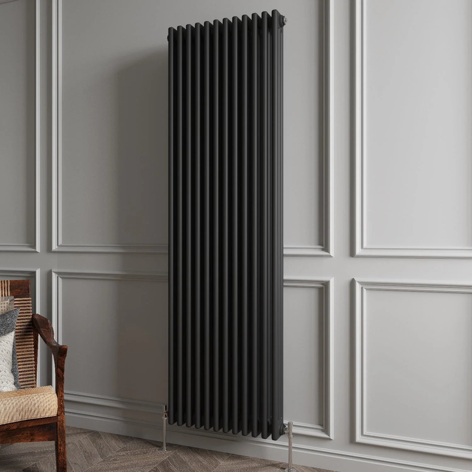 Triple Column Vertical Radiator | Traditional Design | 1.5mm Steel | BS EN 442 Certified - Choice of Size