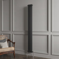 Double Column Vertical Radiator| Traditional Design | 1.5mm Steel | BS EN 442 Certified - Choice of Size