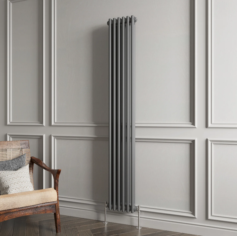 Double Column Vertical Radiator| Traditional Design | 1.5mm Steel | BS EN 442 Certified - Choice of Size