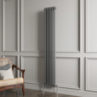 Double Column Vertical Radiator| Traditional Design | 1.5mm Steel | BS EN 442 Certified - Choice of Size