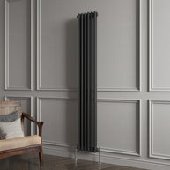 Double Column Vertical Radiator| Traditional Design | 1.5mm Steel | BS EN 442 Certified - Choice of Size